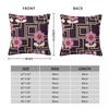 Purple Flowers Orla Kiely Pillowcase Soft Fabric Cushion Cover Gift Retro Pillow Case Cover Home Square 40X40cm
