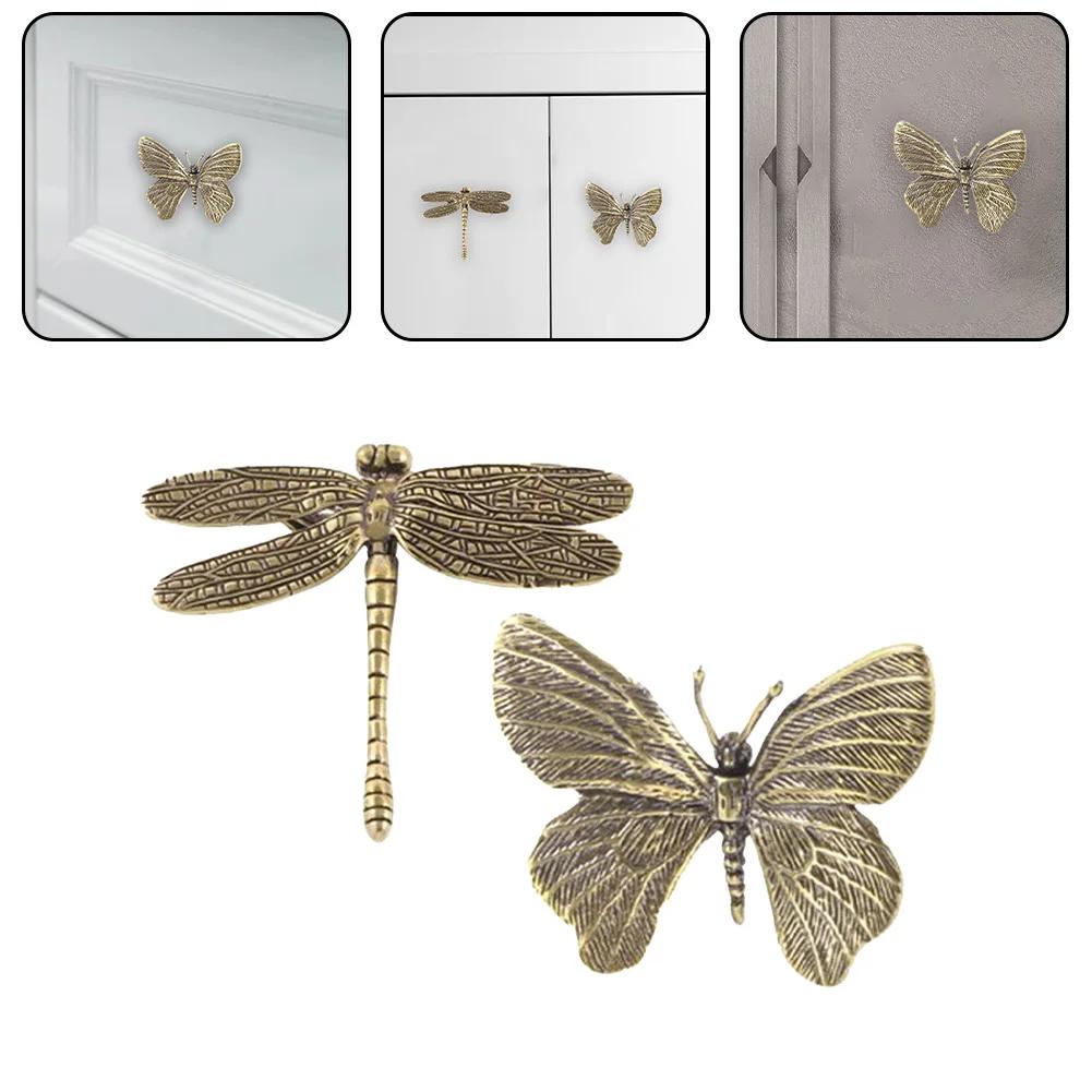 For Cabinet Upgrades Gold Cabinet Drawer Handles Butterfly Cabinet Handles Comfortable Grip Drawer Handles Elegant Appearance