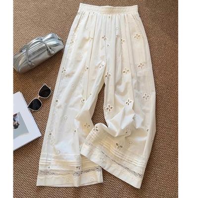 Women Summer Casual Long Pants High Waist Wide Leg Stright Pants Comfortable Clothes Trousers