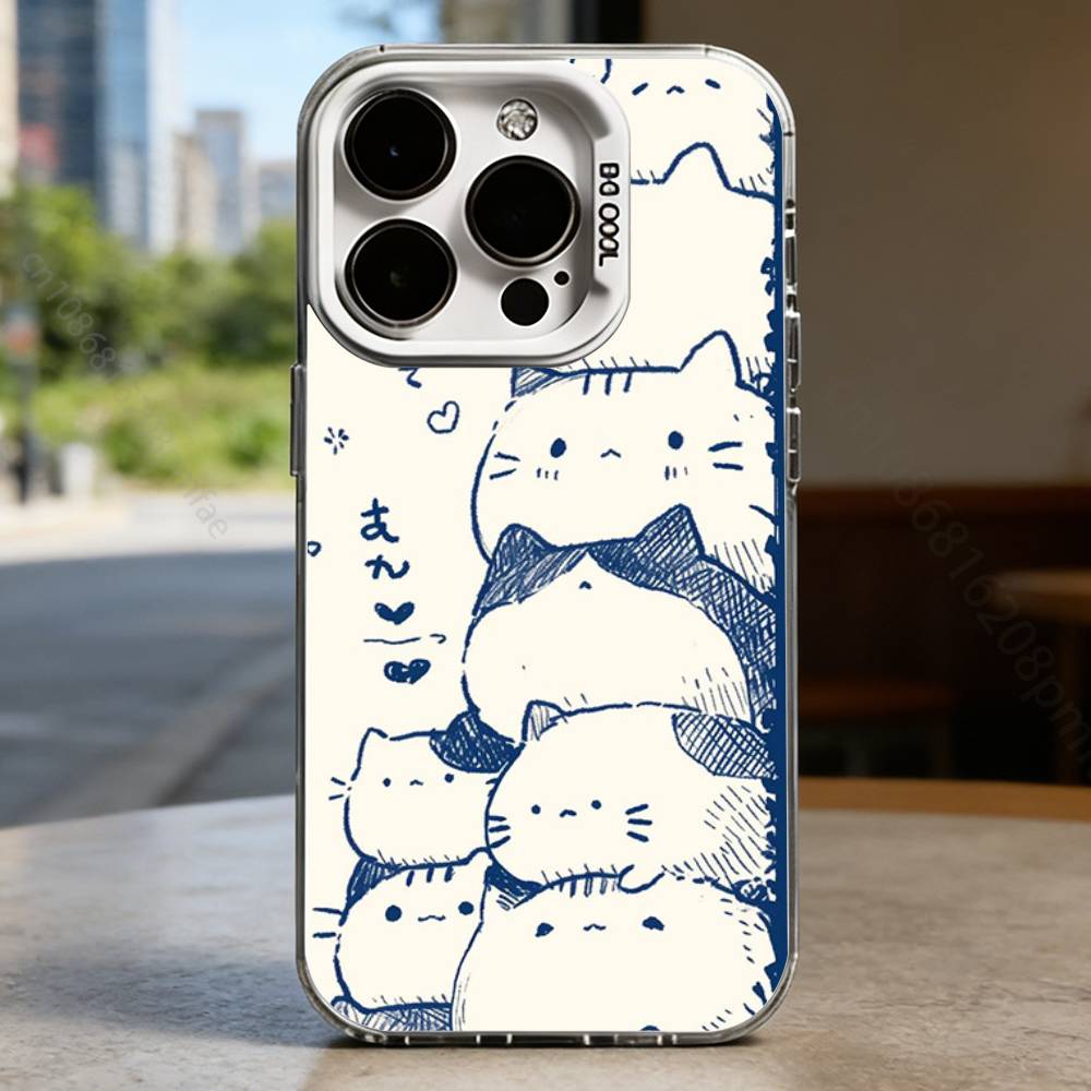 plenty of cats White Shockproof Phone Case For iPhone 16,15,14,13,12,11,Pro,XS,Max,Plus,Mini,SE iPhone15Plus