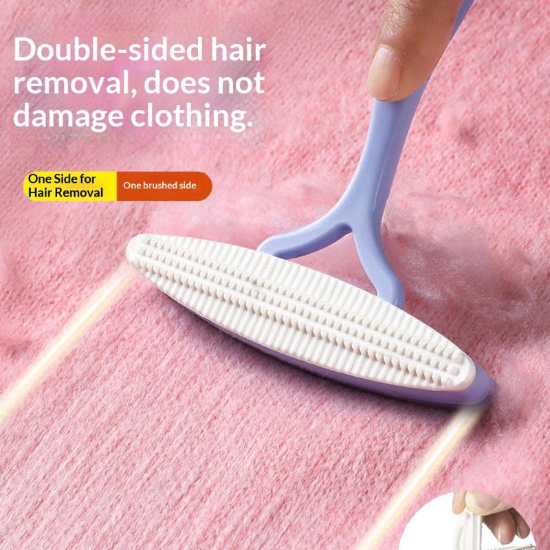 Practical Double Sided Clothing Scraper Portable Multi-Functional Lint Cleaner Lint Roller Manual Fur Removal Tool Carpet Care