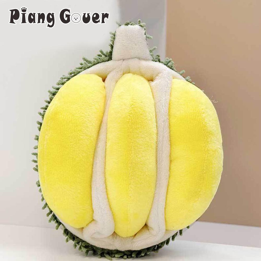 Plush Durian Dog Squeak Toy Sniffing Hiding Food Durian Sound Pet Toys