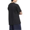 Adidas Solid Color Round Neck Casual Comfortable Loose Short Sleeve T-Shirt Unisex Tops Black JC7903
