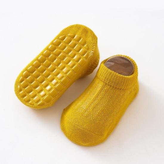 5 Paar Frühling Sommer Neugeborenen Babysocken Einfarbig Säugling Baby Bodensocken Weiche Baumwolle Anti-Rutsch Bootssocken Für Mädchen Jungen 0-5
