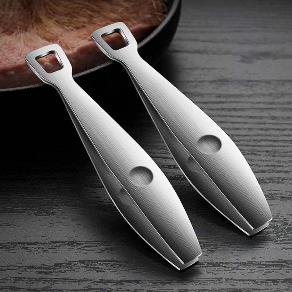 Stainless Steel Fish Bone Tweezers Pincer Clip Puller Remover Tongs Fish Bone Plucking Clamp Kitchen Gadgets Tools