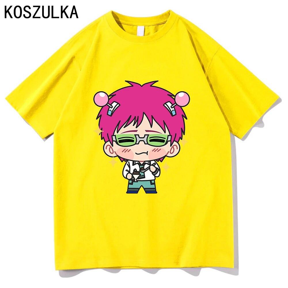 Hot Anime Saiki K T-shirt High Quality Cotton Tee Shirt Summer T Shirts Graphic Sudaderas Kusuo Unisex/women Hip Hop Sweatshirts Unisex