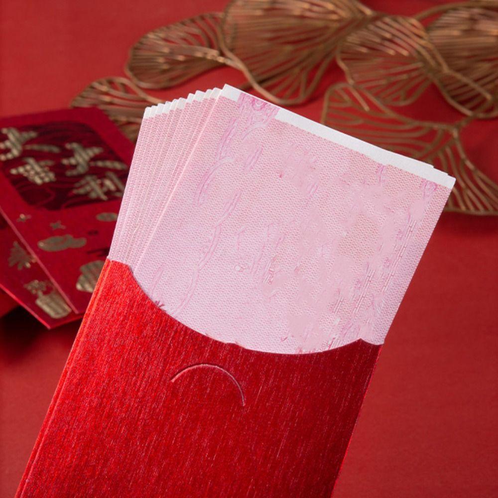 6pcs Hot Stamping Horse Year Red Envelope Chinese Style Traditional Red Pocket Blessing Lucky Money Bag Spring Festival