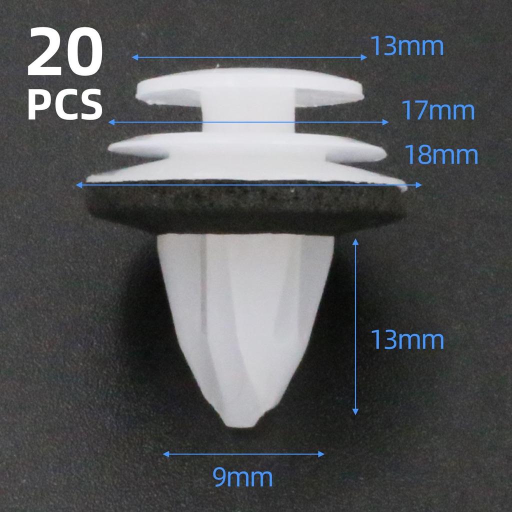 Car Clip Rivet Upholstery Gasket Genuine Outside Car Interior Door Trim Corrosion Resistant Abrasion Resistant 20 Pack