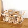 Ins Wind Wrought Iron Storage Basket Japanese Desktop Storage Basket Bathroom Simple Storage Basket Kitchen Storage Box Desk Organizer