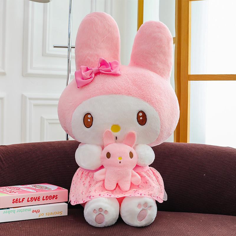 Adorable New Kuromi Monster Plush Toy Soft Melody Rabbit Doll Hugging Pillow Gifts Melody,35cm