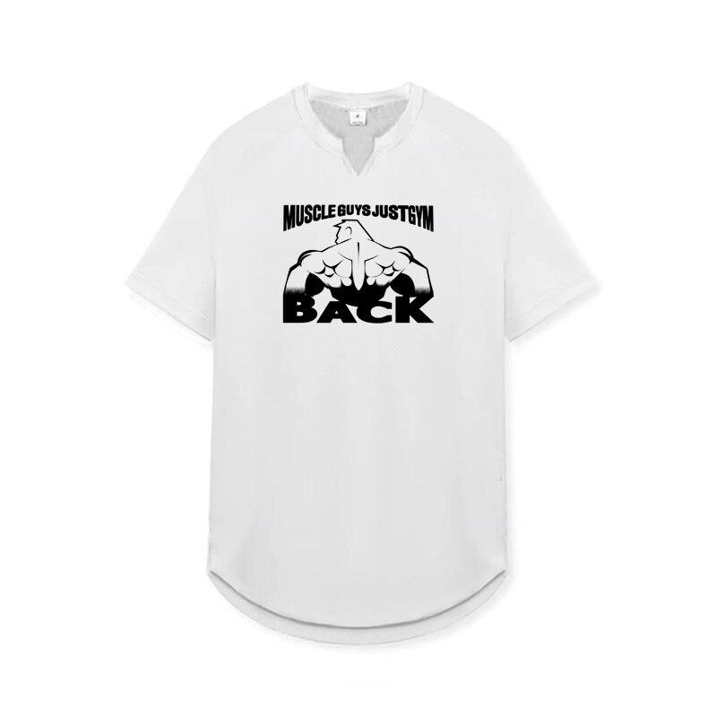 

Muscleguys Мужская футболка для фитнеса, бега и тренировок с короткими рукавами, эластичная спортивная футболка для отдыха XXL белый
