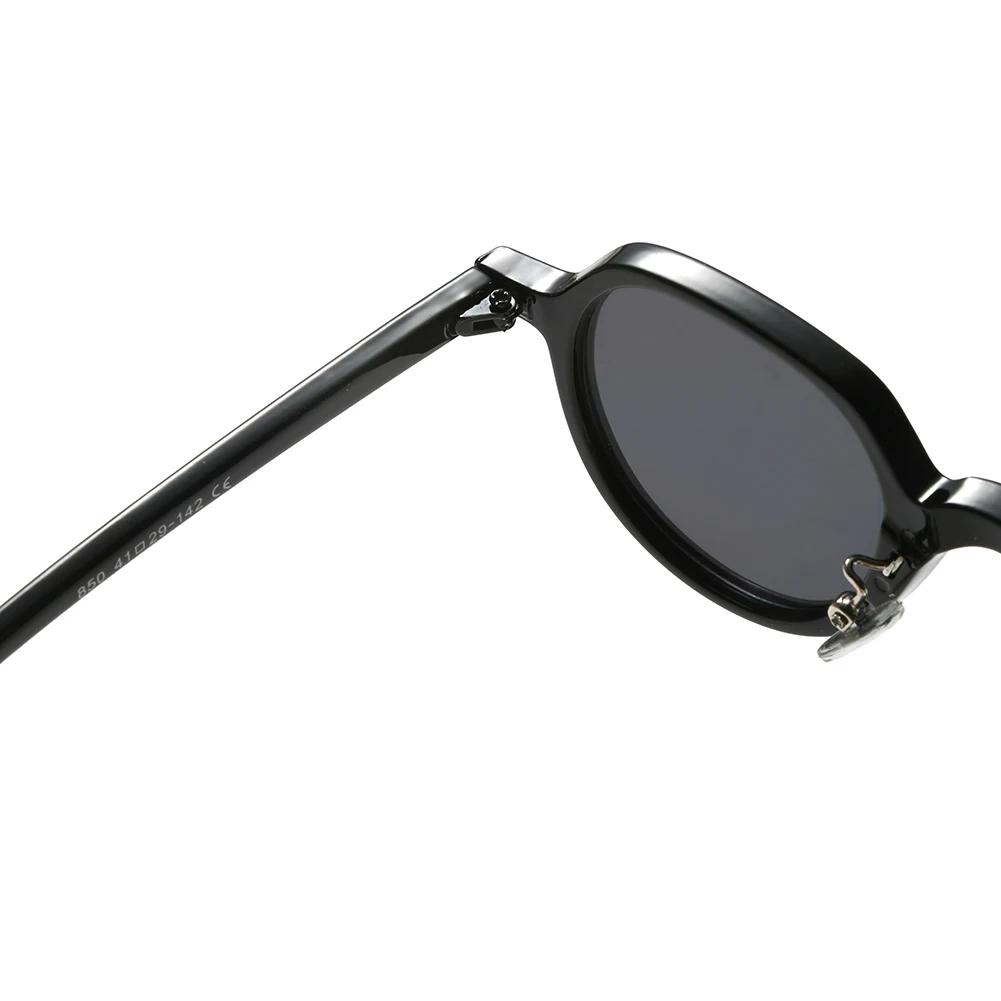 New Fashion Round Sunglasses Women Ocean Lens Leopard Blue Eyewear Men Trending Rivets Punk Sun Glasses