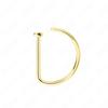 ASTM F136 Titanium D Shaped Nose Piercing Implant Grade Titanium Gothic Pierced Nose Ring 18G 20G Classic Piercing Body Jewelry