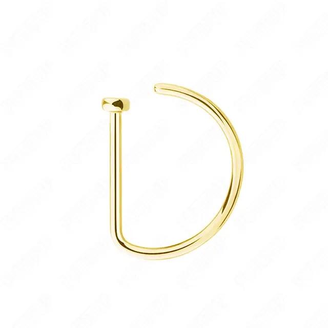 ASTM F136 Titanium D Shaped Nose Piercing Implant Grade Titanium Gothic Pierced Nose Ring 18G 20G Classic Piercing Body Jewelry