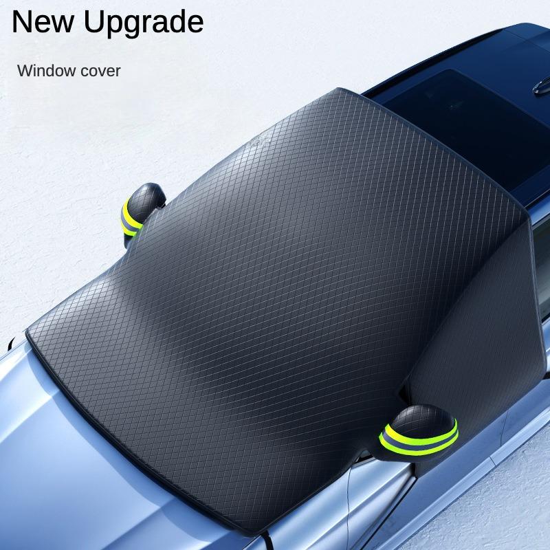New Winter Snow-Proof Car Sunshade and Snow Shield, Extended and Thickened for Winter, Sunshade for Front Windshield, Snow Cover, Frost and Freeze чёрный