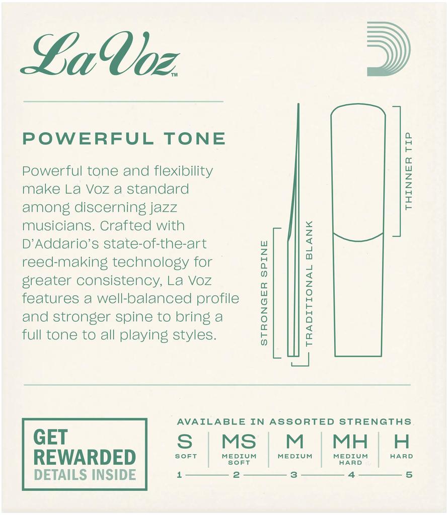 D'Addario Clarinet Reed Medium 10 pcs RIC10MD