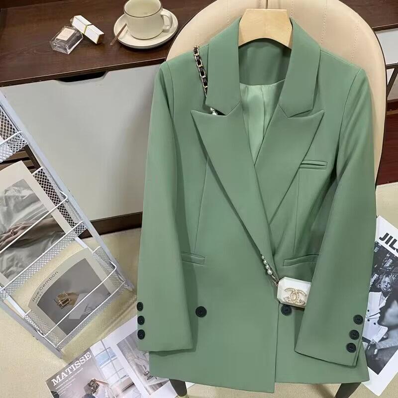 

Женский пиджак для весны и осени, женская одежда для поездок на работу, модный простой оранжевый цвет XL