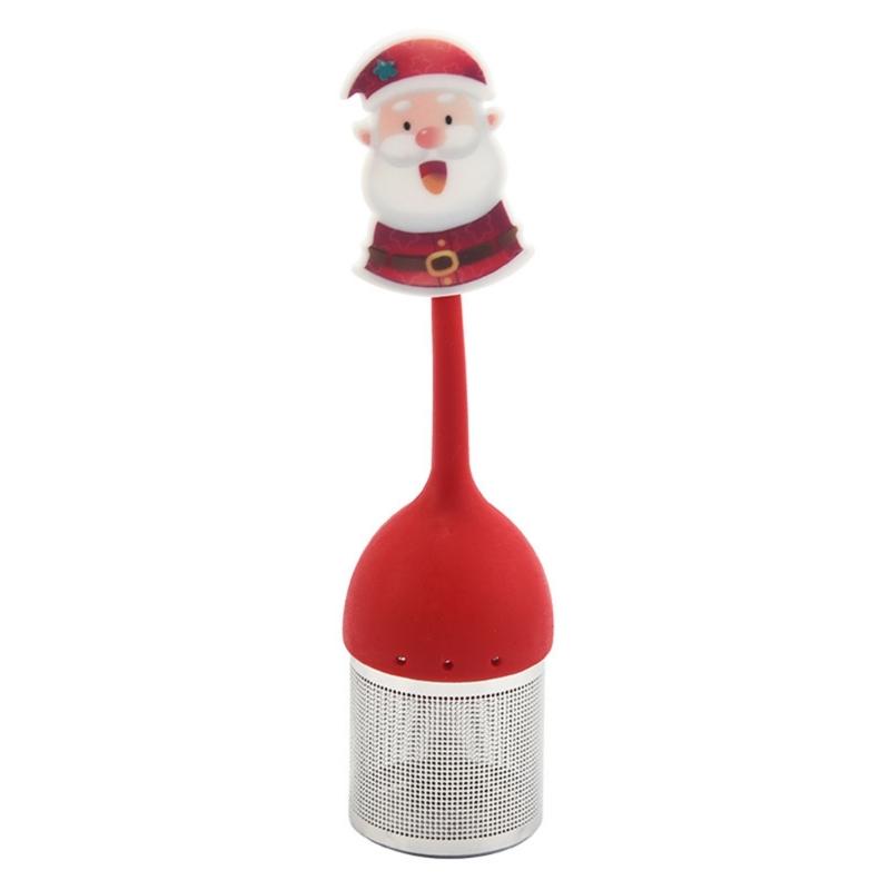 Silicone Tea Infuser Tea Filter Christmas Series Tea Strainers Reusable Tea Infuser Tea Strainer 6 Styles for Kitchen
