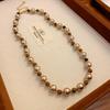 Color-matched Sequin Clasp Necklace, Retro and Luxurious, High-end Style, Sweater Chain, Suitable for Autumn and Winter, Niche Product