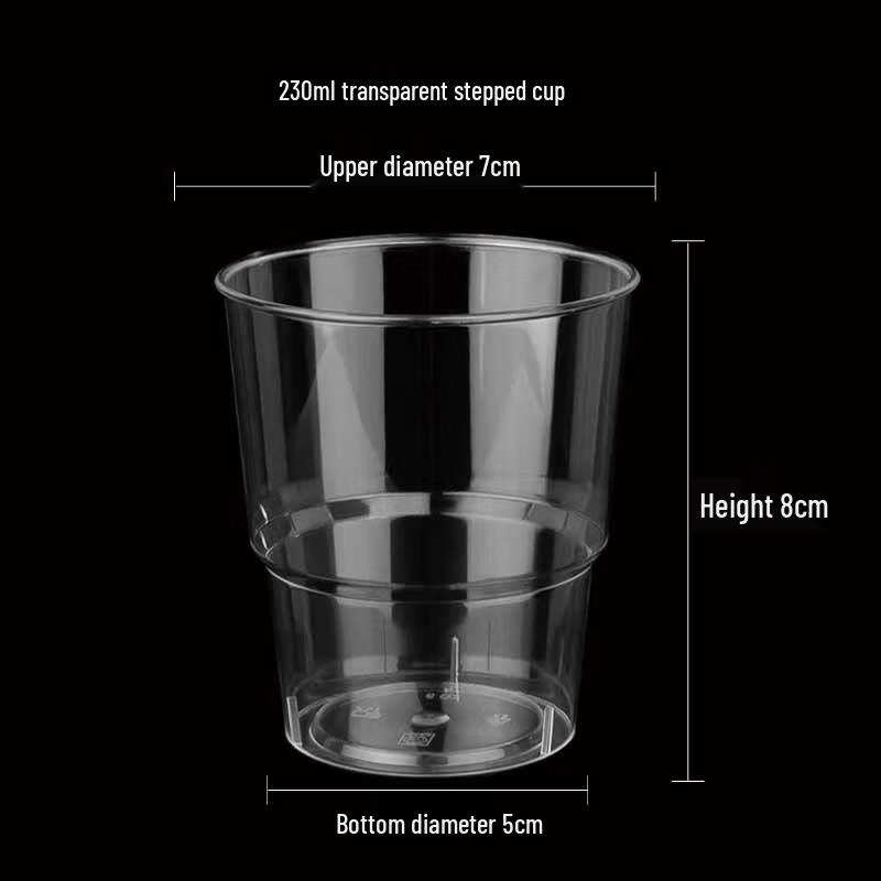 Chaxun Einweg-Klarsichtbecher aus Kunststoff (100er-Packung)