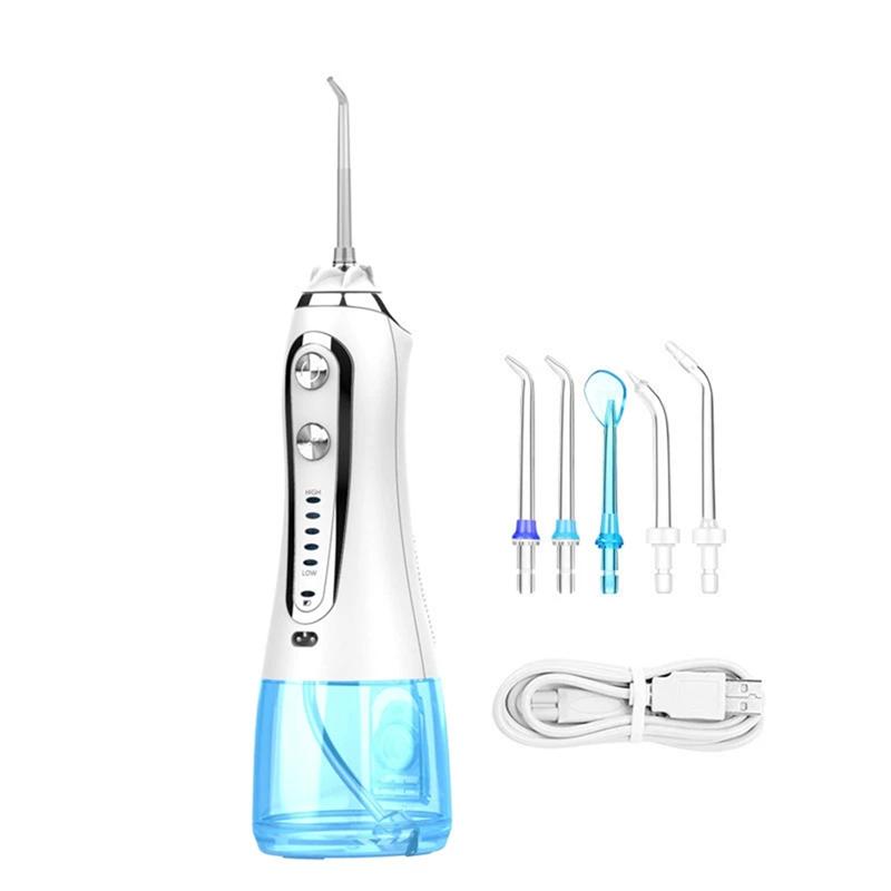 Floss Water Jet 5 Mode USB Rechargeable Oral Irrigator 300Ml Portable Flosser Irrigator Cleaner