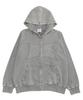 WEGO Powder Bleached Studded Zip Korean Size Gray Men's Hoodie, Sweatshirt, Hooded, Autumn/Winter Clothing, Streetwear, Style, L,