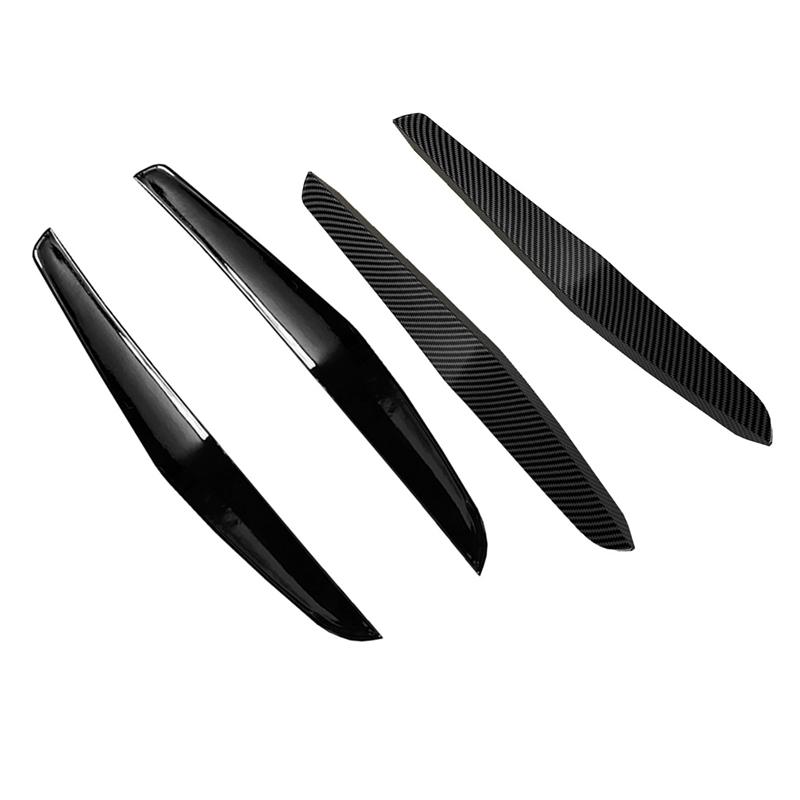 Front Bumper Lip Splitter Fin Air Knife Auto Body Kit Car Spoiler For Honda Civic FK8 Si Type-R 2019-2025