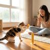 360° Rotation Automatic Cat Toy USB Rechargeable Electric Butterfly Flying Cat Toy  Self Play
