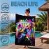 Neon Gaming Controller Beach Towel, Microfiber Beach Towel, Perfect For Pool, Beach, Travel, Home Decor Beach Party Fan Gifts