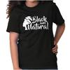 Black and Natural Hair Black History Month Womens Graphic Crewneck T Shirt Tee