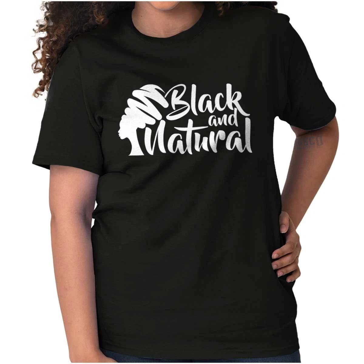 Black and Natural Hair Black History Month Womens Graphic Crewneck T Shirt Tee XXL