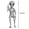 Lustige Harz Alien Statue Außengartendekoration UFO Zwerg Skulptur Desktop Heimdeko für Halloween Weihnachtsschmuck