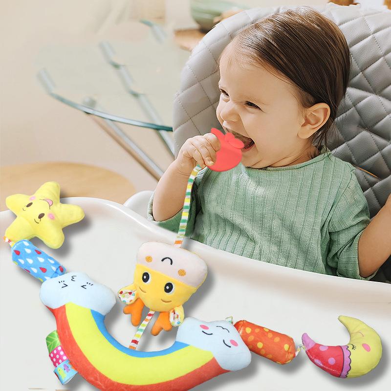 Baby Wind Chime Trolley Hanging Accessory Rattle Toy Bed Bell Safety Seat Hanging Accessories for Infants 0-1 Year Old