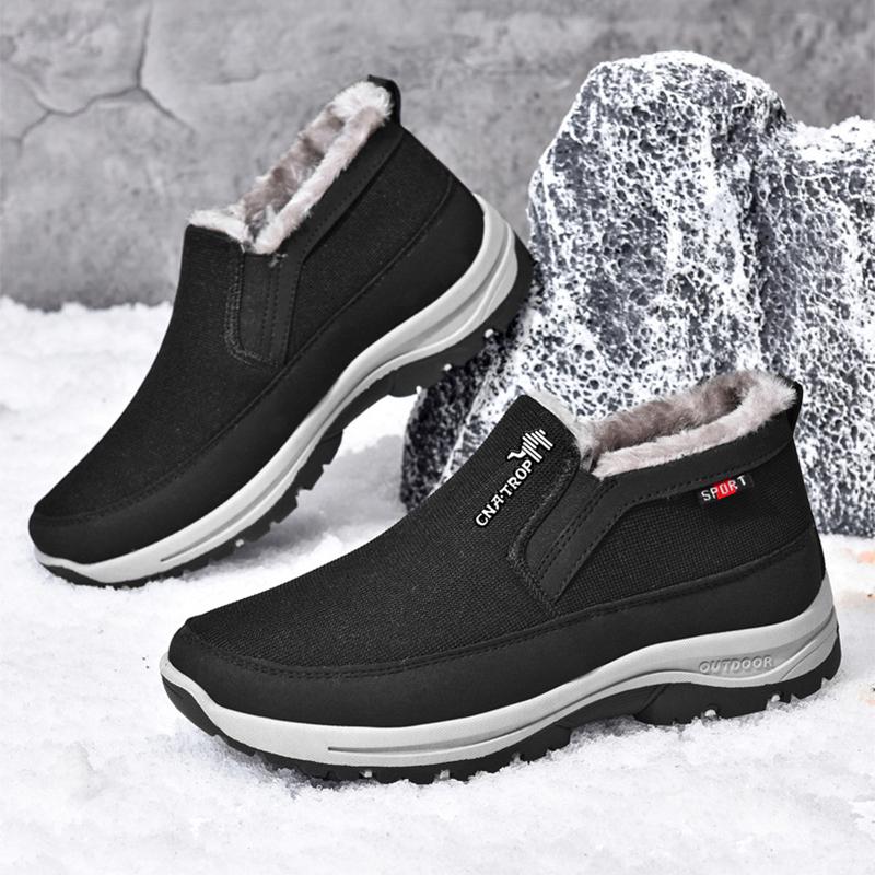 Winter Herren Knöchel Schneestiefel Warme Rutschfeste Schuhe für Herren Lässig Warmhalten Plüsch Übergröße Paar Schuhe Chaussure Homme