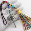 Handwoven Tibetan Prayer Tassel Pendant Tassel Spinning Wheel Keyring  Tourism Commmemorative
