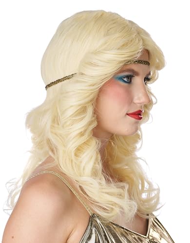 California Costume, Women's 70s Feathered and Fanned Blonde Wig