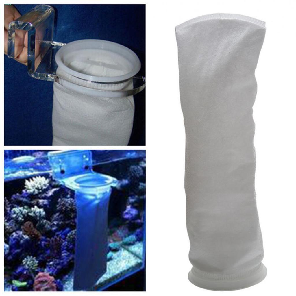 1 Pc 200 Micron 4 X 15 Inch Aquarium Reef Fish Tank Marine Sump Filter Sock Bag