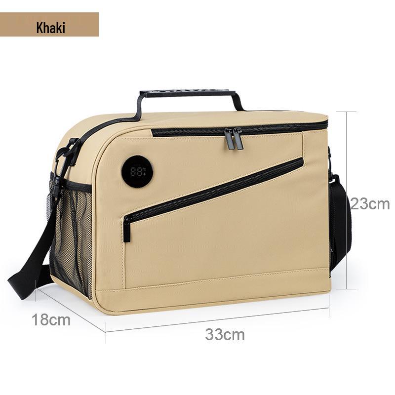 Lightweight Insulated Lunch Bag for Office and Outdoor Use, Stylish Solid Color Design