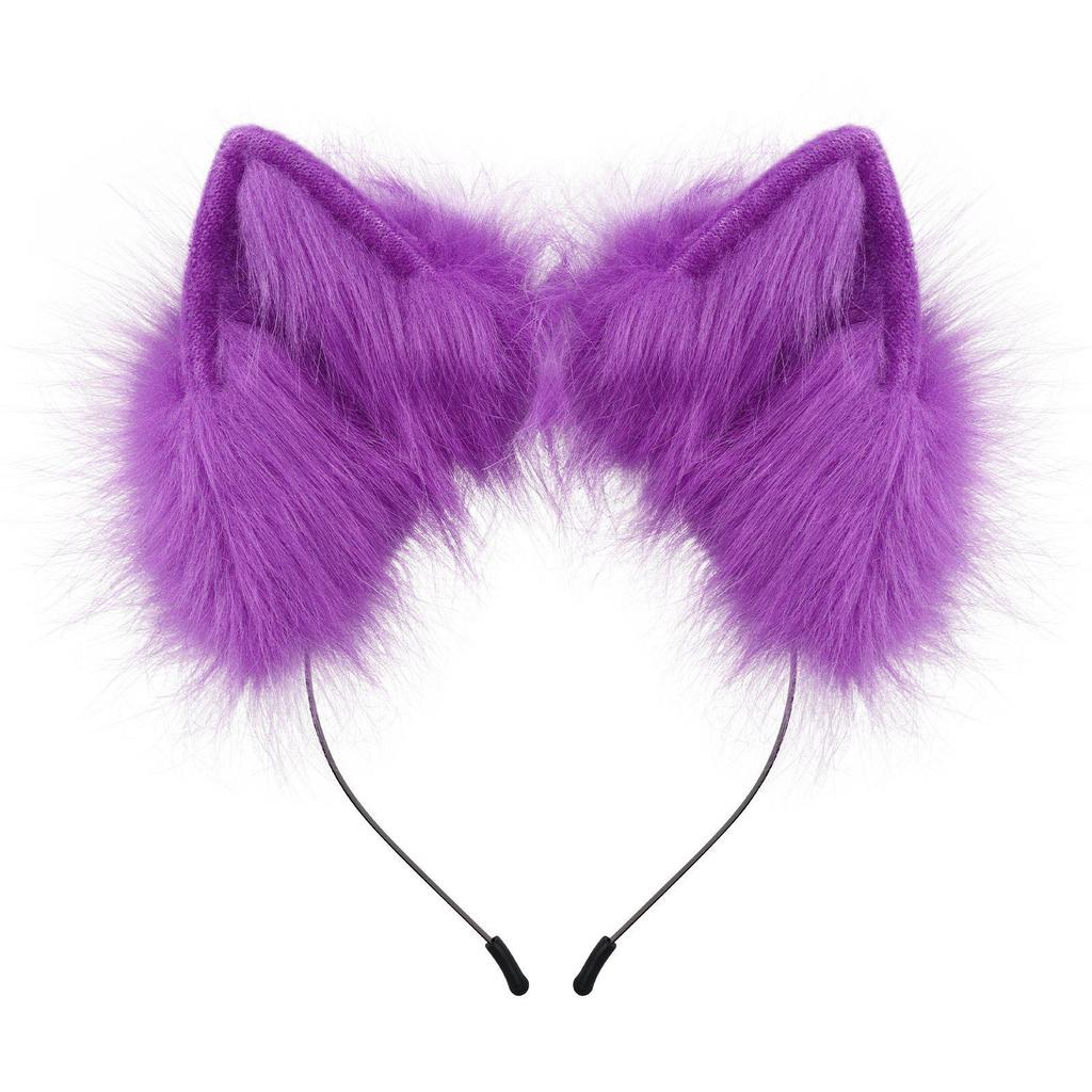 Faux Fur Wolf Ear Headband for Cosplay and Role-Playing