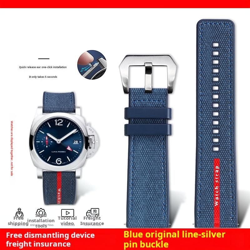 

For Panerai SUBMERSIBLE band Luna Rossa PAM1466 PAM1391 PAM1565 Bracelet Rubber Strap 22mm 24mm 26MM Men s Waterproof Watch Band 22mm