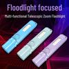 Rechargeable LED Flashlight: Mini, High-Power, Strong Illumination, Lightweight Plastic Design for Household Use