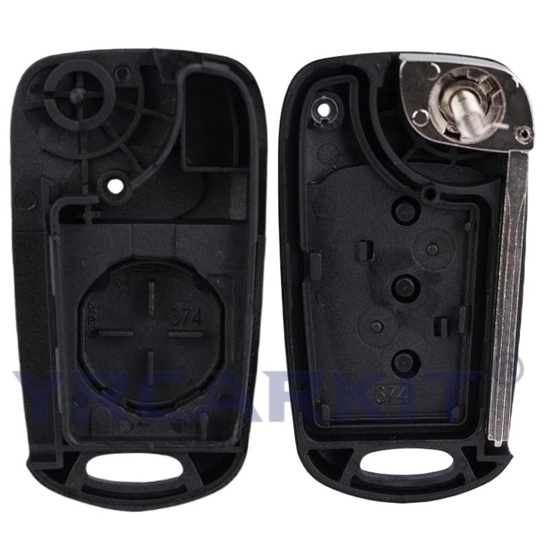 Replacement Remote Car Key Shell 3 Bt Flip Folding Key Case For Kia K2 K5 Rio 3 Picanto Ceed Cerato Sportage For Hyundai