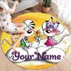 Diddl Custom Name Round Area Rug,Carpet Rug for Living Room Bedroom Sofa Playroom Decor,Non-slip Floor Mat