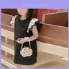 Stylish Mini Pearl Childrens Shoulder Bag For Girls With Sweet Hollow Design