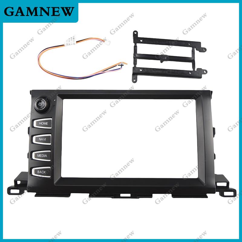 

9-дюймовая автомобильная рамка-фасция, адаптер, Canbus-бокс, декодер, комплект панели для установки в приборную панель Android-магнитолы для Toyota Highlander 2015-2018 Only Frame