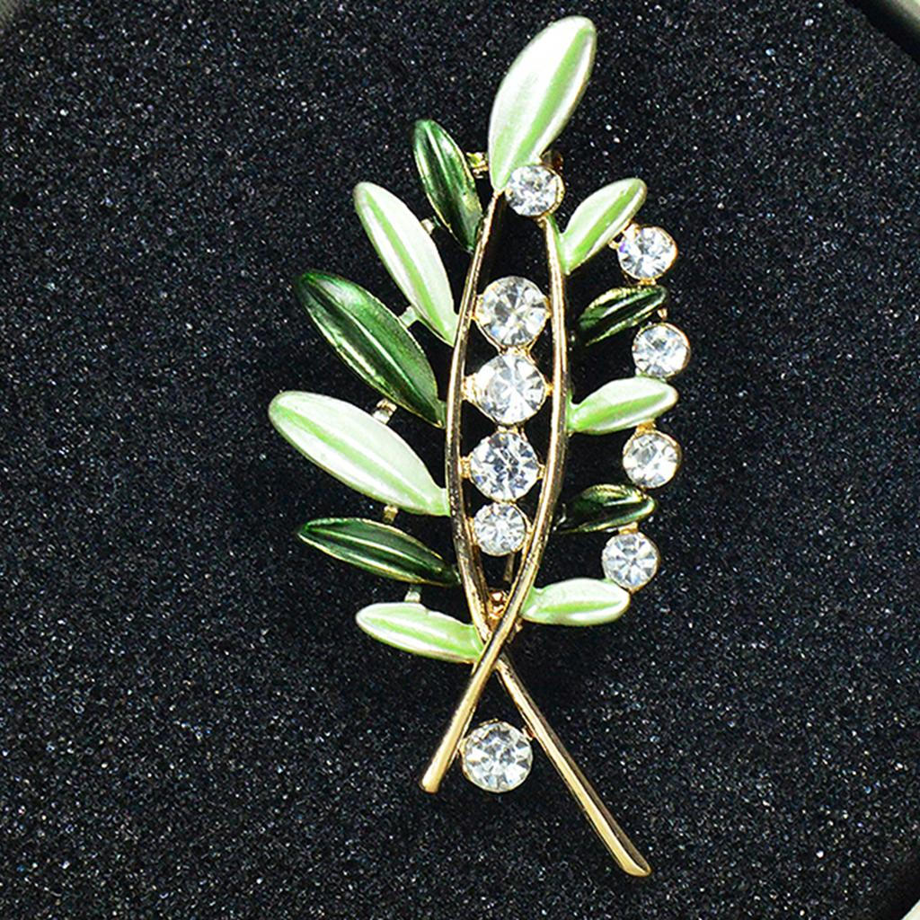 

Модная женская брошь с хрустальными листьями, булавки для отворота -