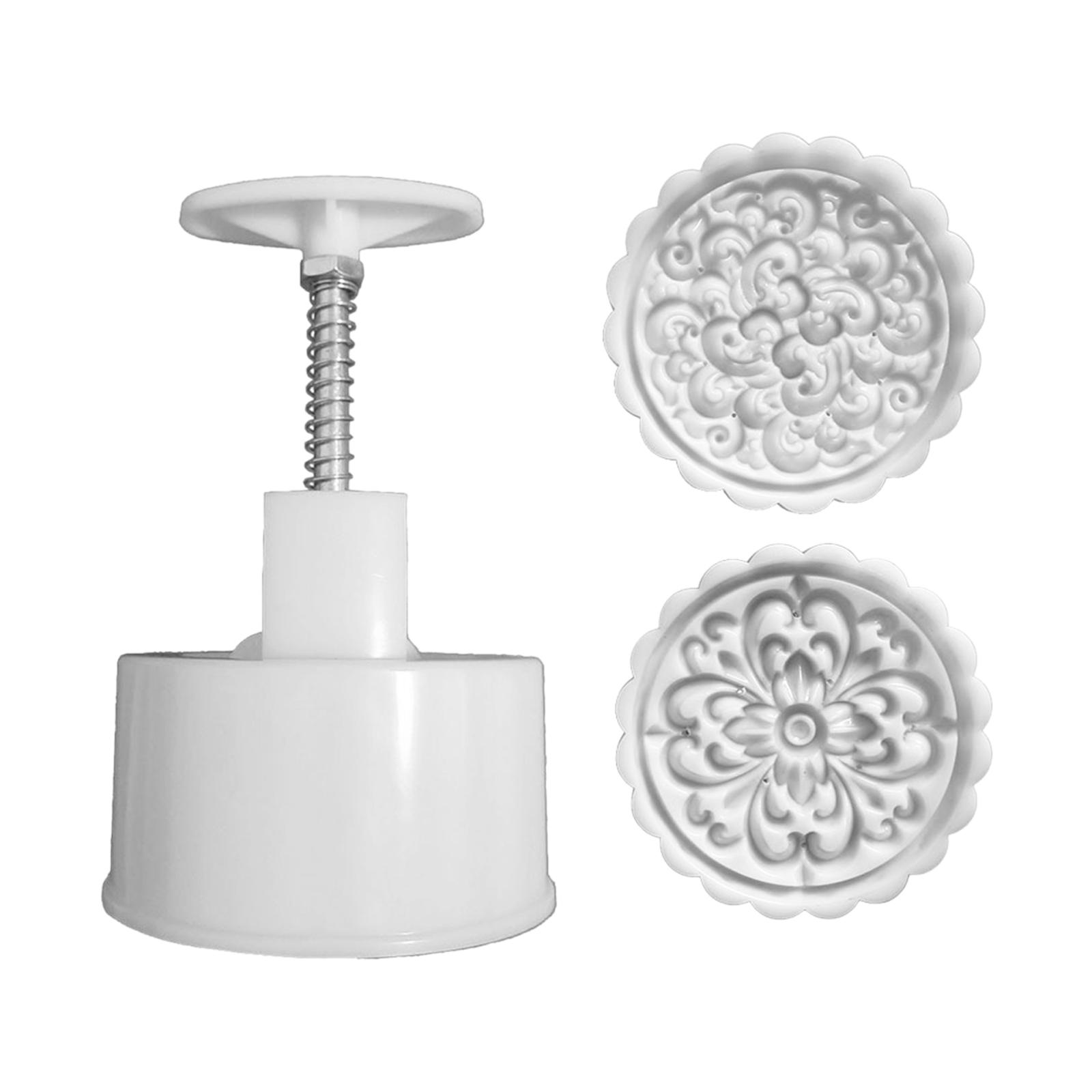 

Easy Clean 200g Thickened Mooncake Mould Delicate Patterned Mooncakes Crafting Molds Manual Mooncakes Press Embosser A
