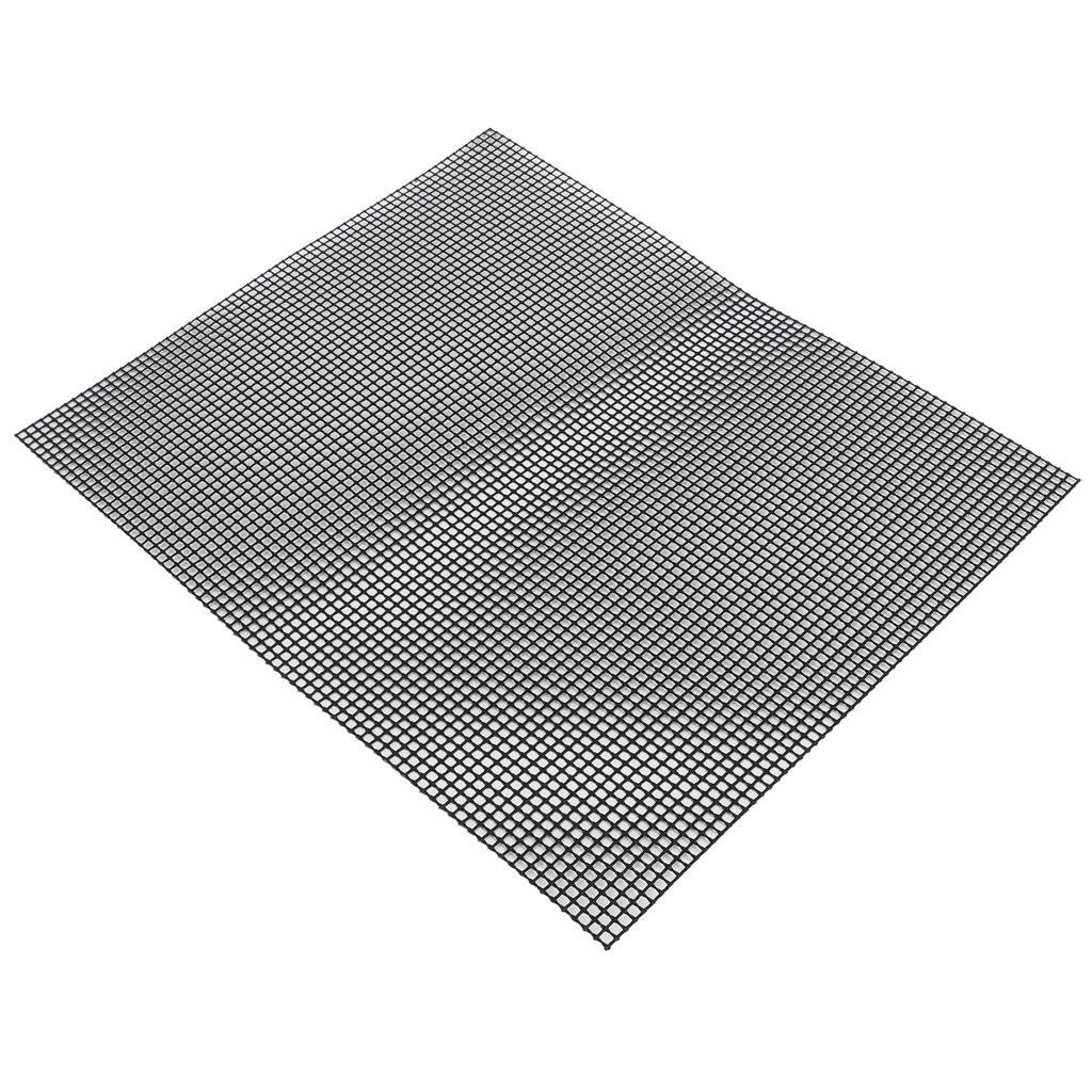 Food Grade NonStick Grid Sheet Multifunctional Barbecue Grid Mat for Barbecue Outdoor(Black 33x40cm )