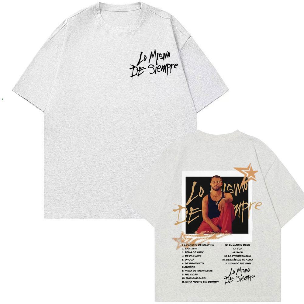 2025-26 Summer Hot Selling Rapper Mora The Album Tour T-Shirt, Men's and Women's 100% Pure Cotton Printed Hip Hop Retro T-Shirt