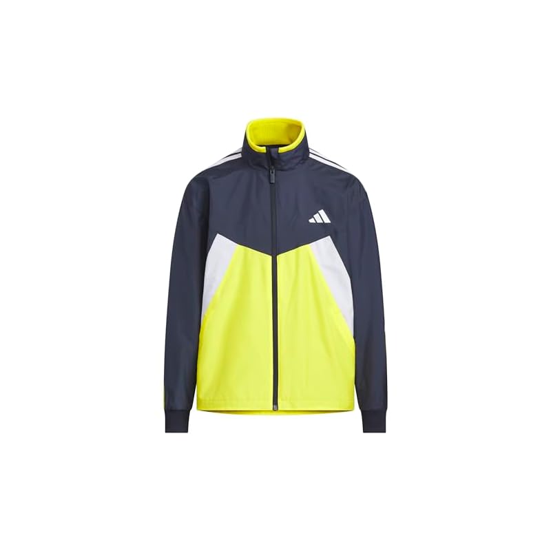 Adidas Kids' Essentials Woven Jacket, Unisex, N3379 Legend Ink/Yellow (KA1309) 150